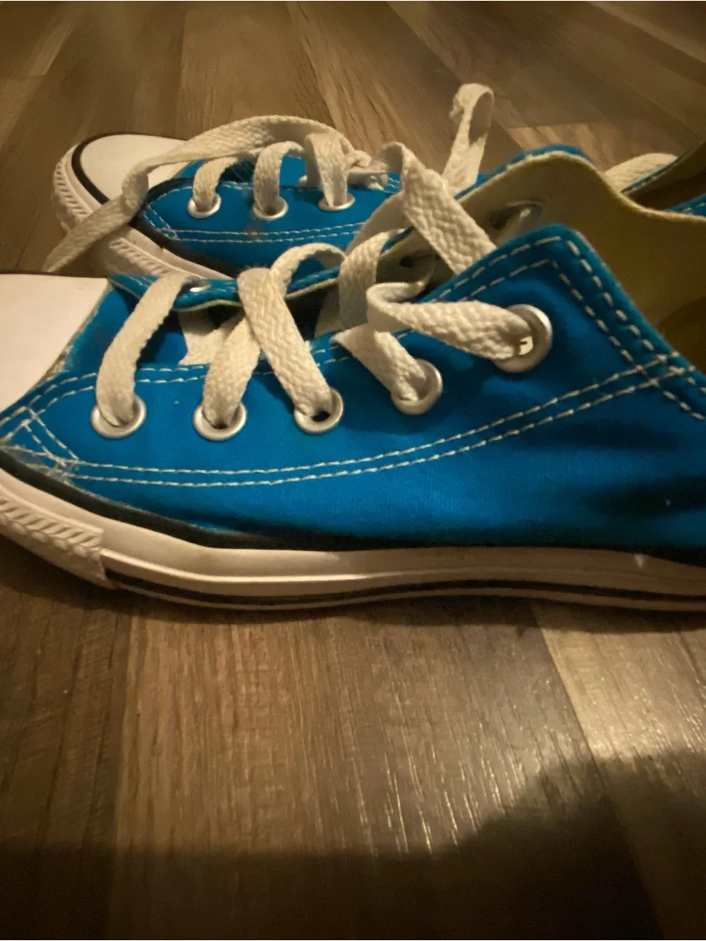 Converse Kids Turquoise Canvas Low-Top Sneakers